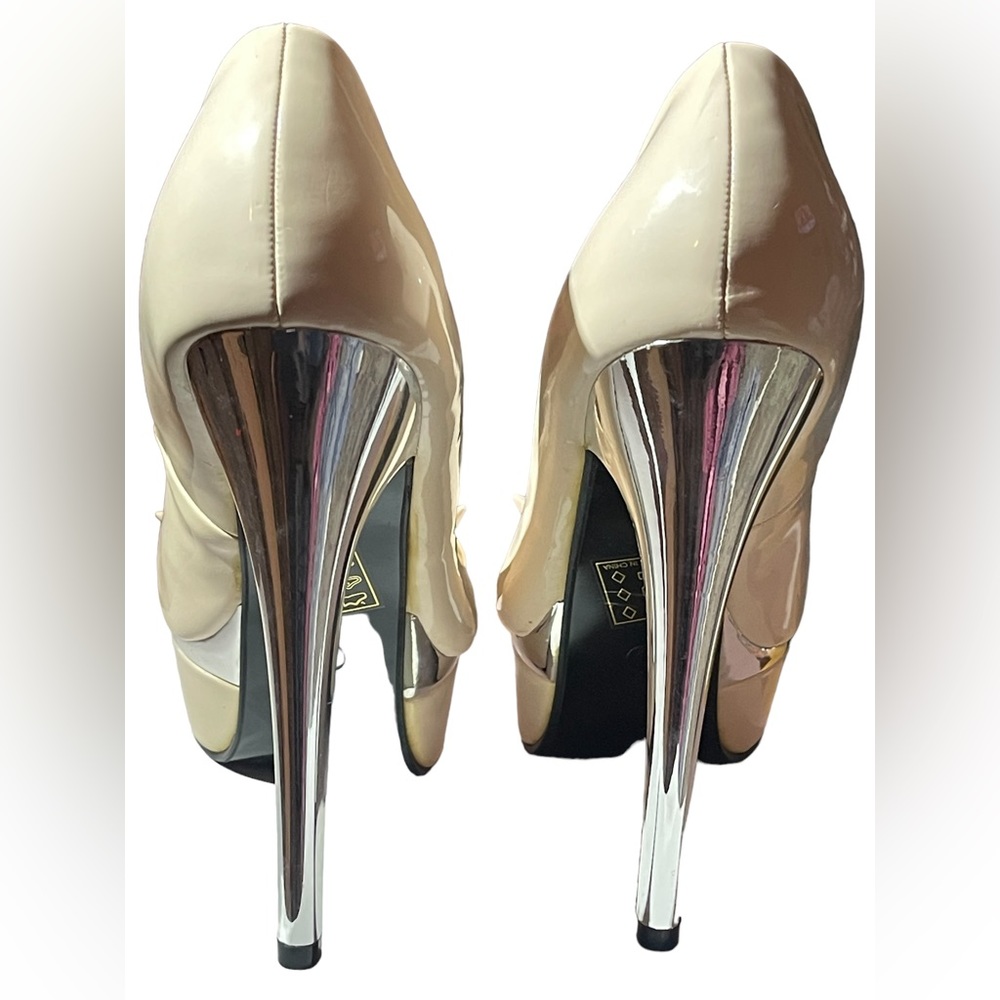 CR Collection Samantha Spiked Platform Stiletto Heels - Picture 2 of 10